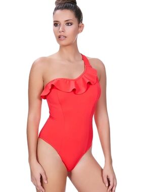 30F Freya NWT Remix Underwire Sculpt Frilled One Piece Swim Suit